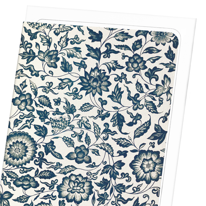 FLORAL BLUE AND WHITE MOTIF