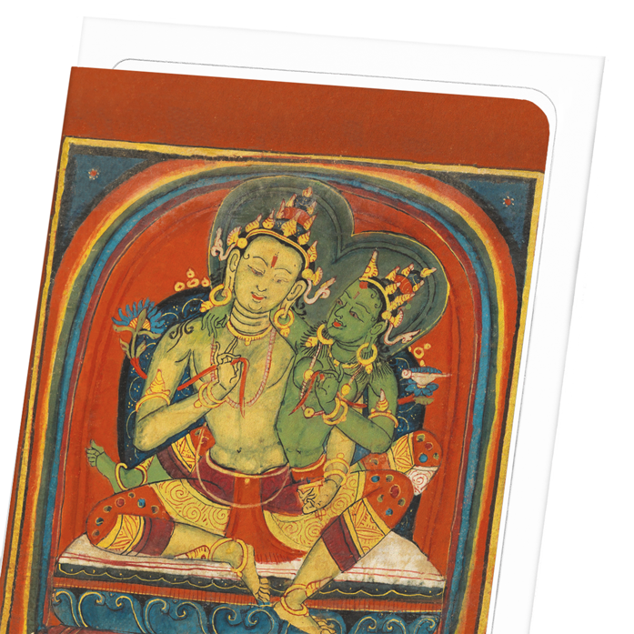 MANJUSHRI ON TSAKLI CARD (EARLY 15TH C.)