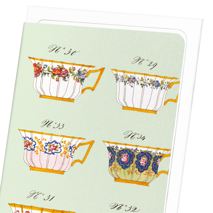 FRENCH TEA CUP SET H (C. 1825-1850)