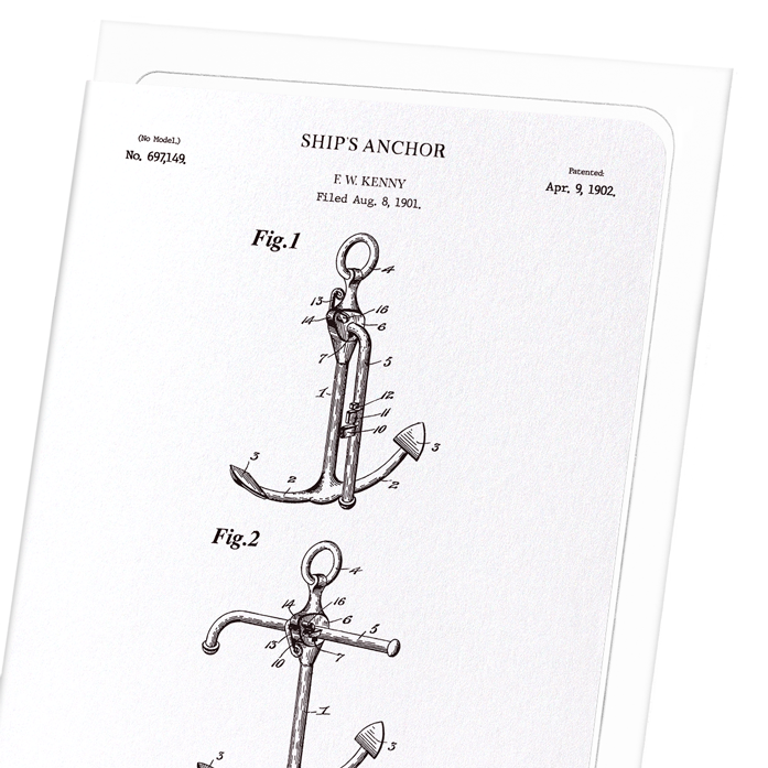 PATENT OF SHIP'S ANCHOR (1902)