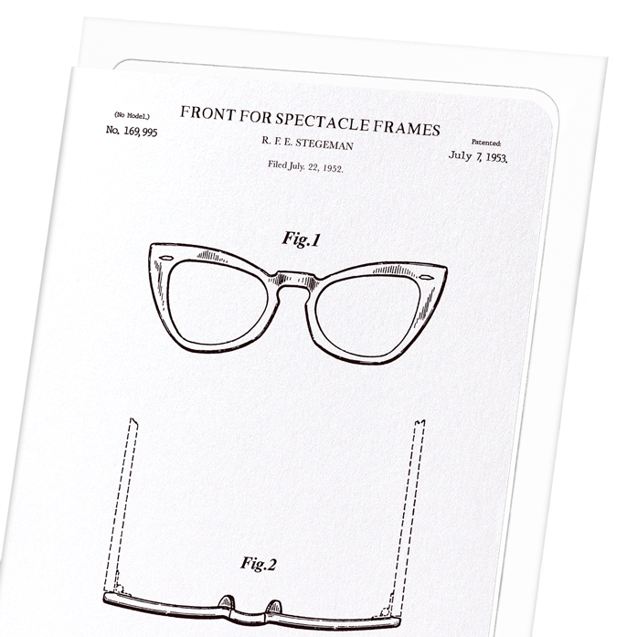PATENT OF SPECTACLE FRAMES (1953)