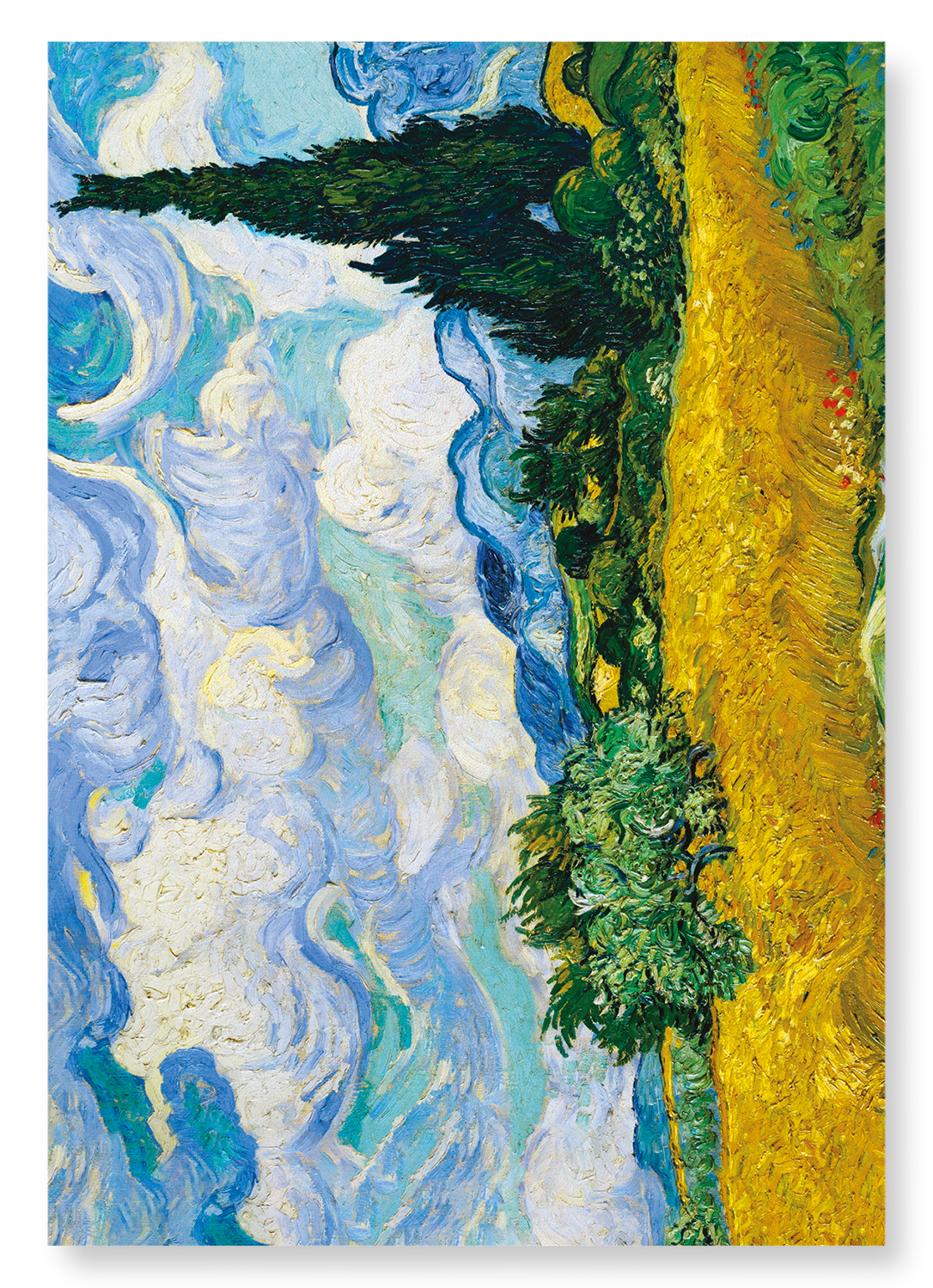 WHEAT FIELD WITH CYPRESSES (1889)