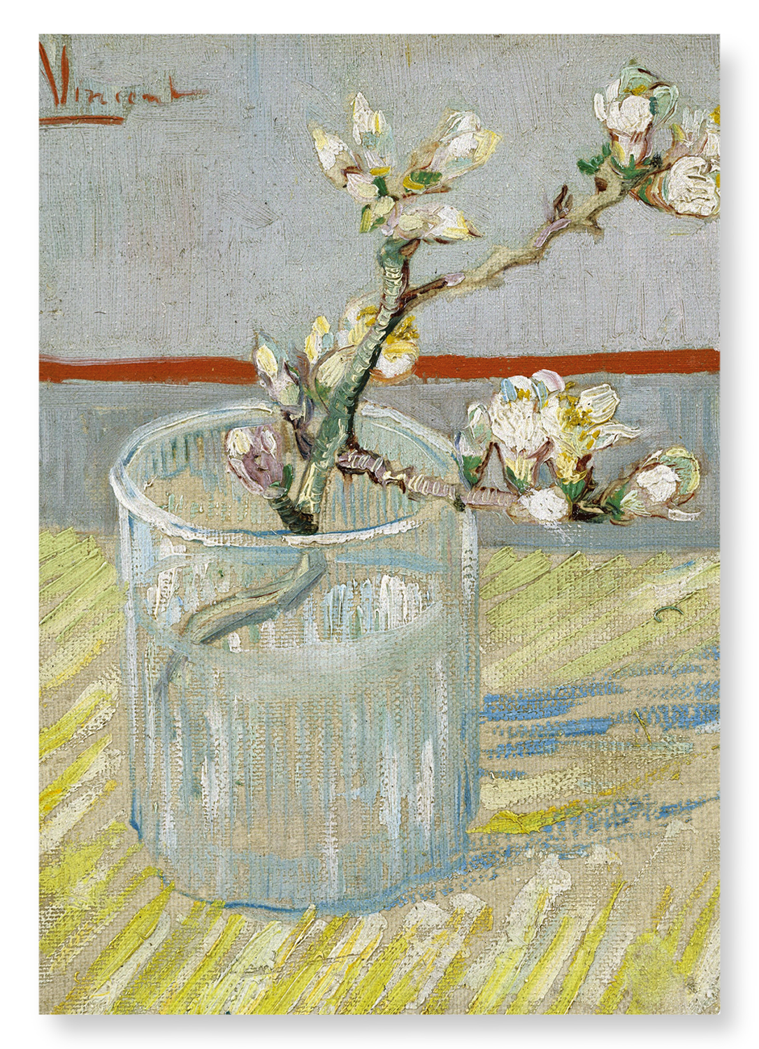 SPRIG OF FLOWERING ALMOND IN A GLASS (1888)
