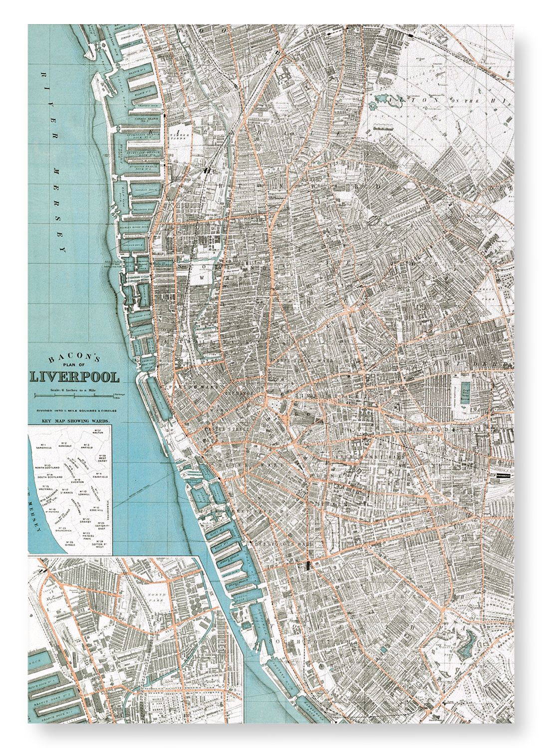 MAP OF LIVERPOOL (C.1885)