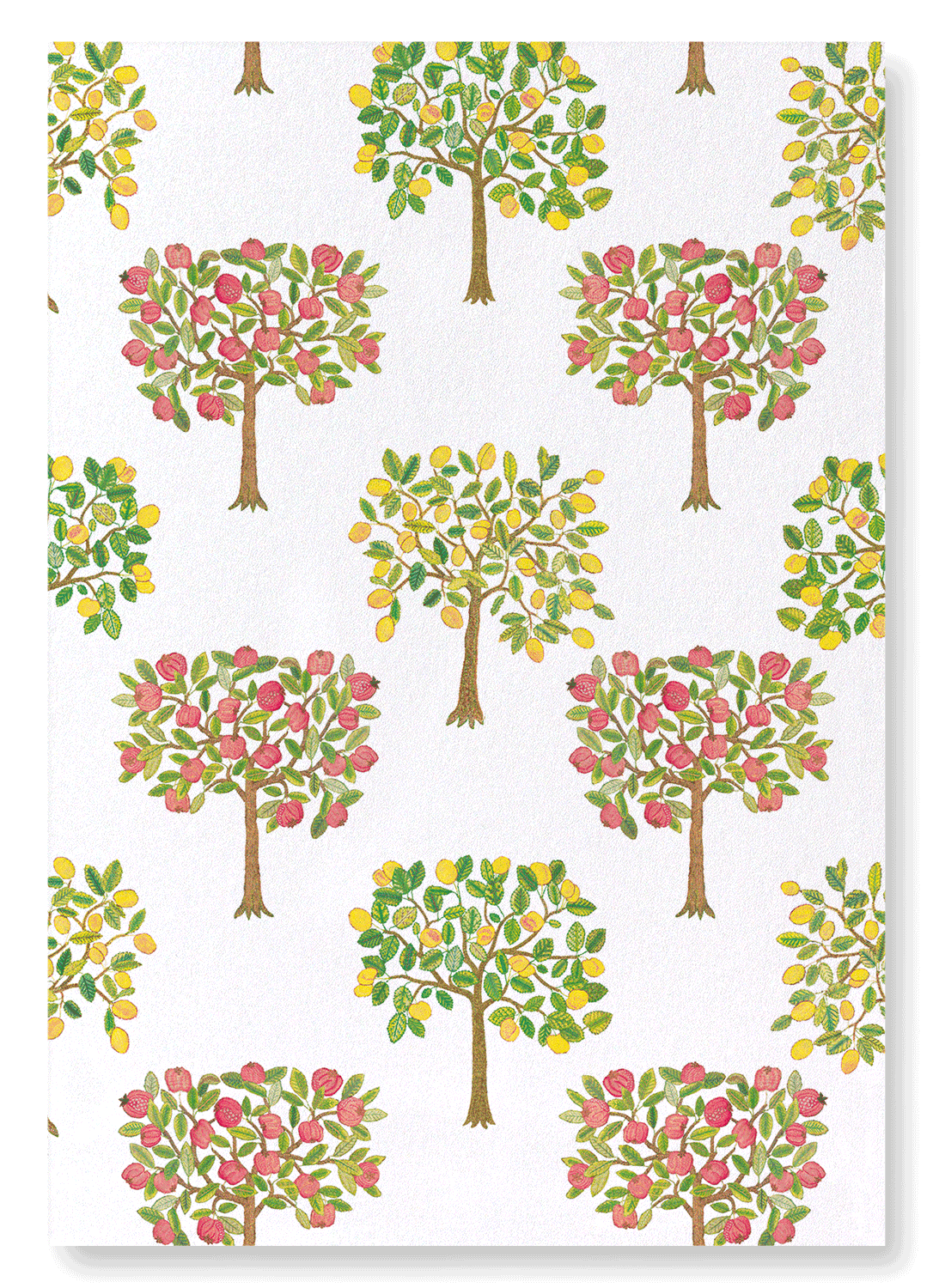 EMBROIDERY OF POMEGRANATE AND LEMON TREES ON WHITE (16TH C.)