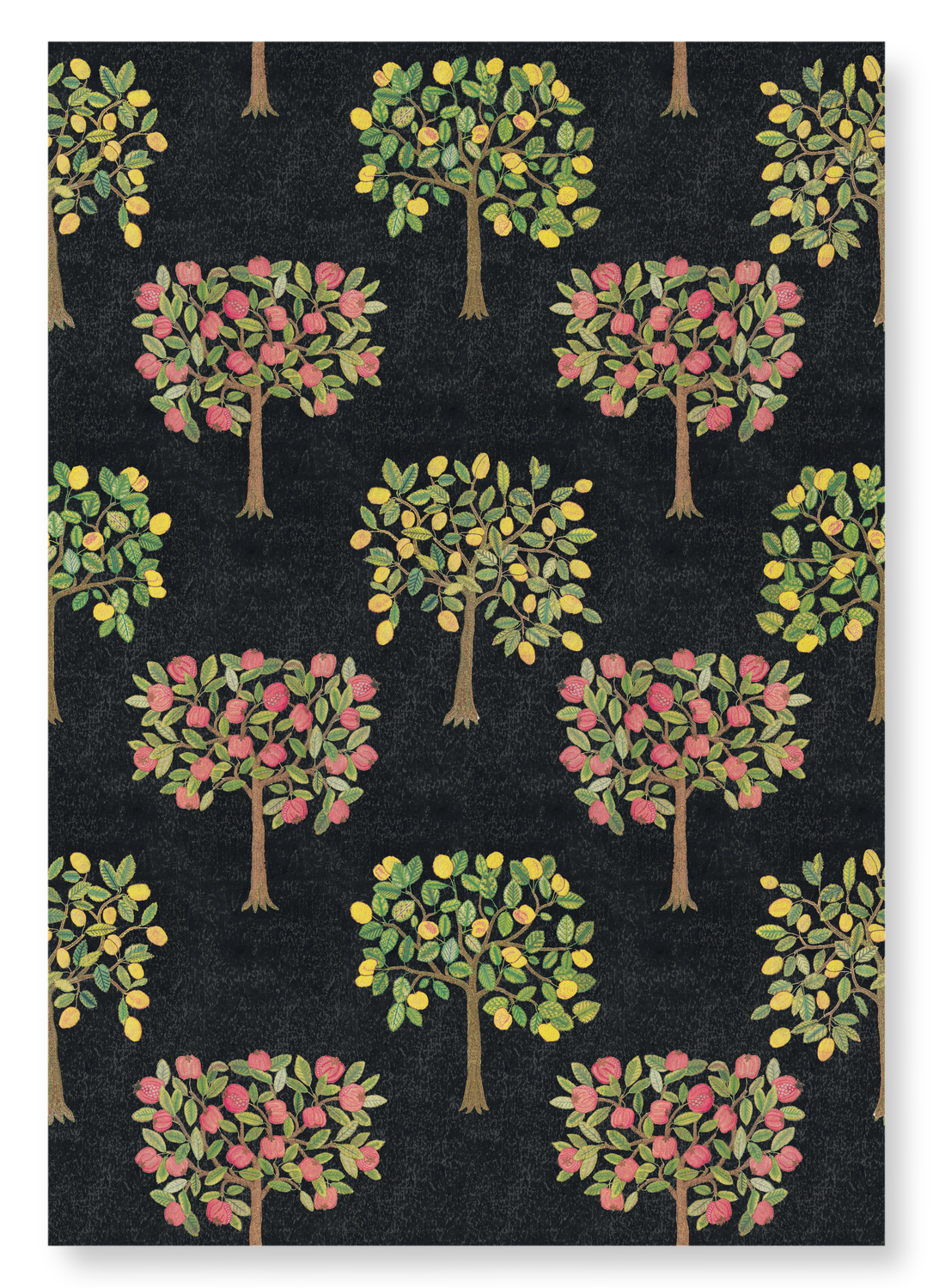 POMEGRANATE AND LEMON TREES ON BLACK (16THC)