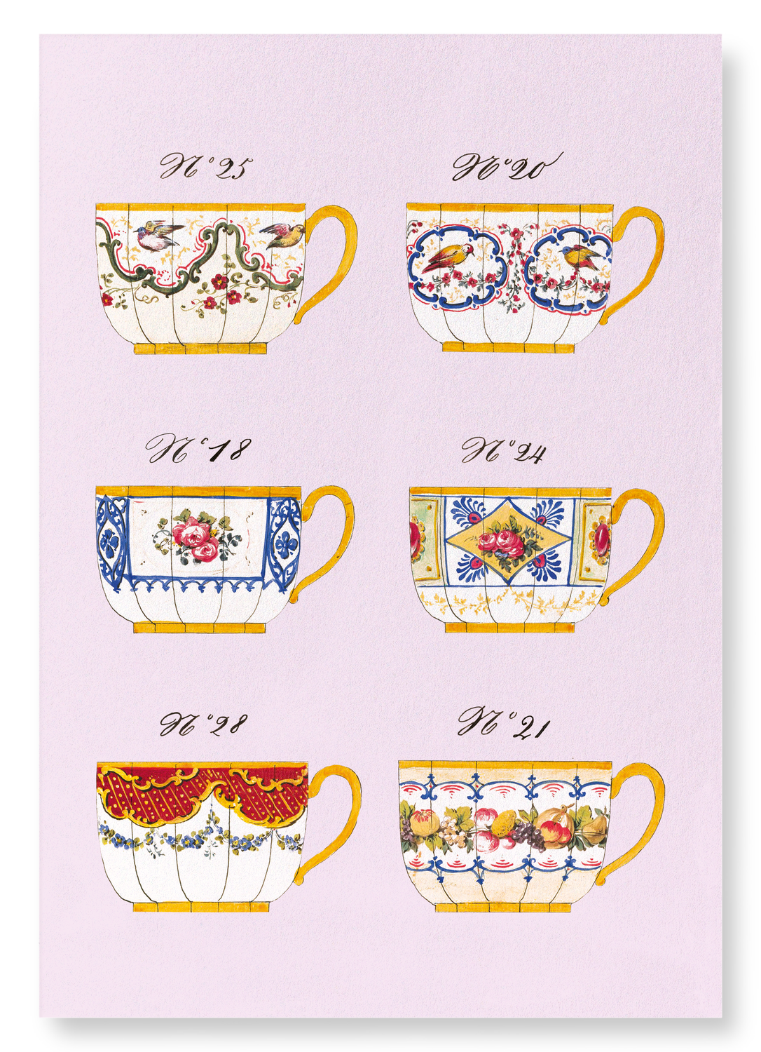 FRENCH TEA CUP SET A (C. 1825-1850)