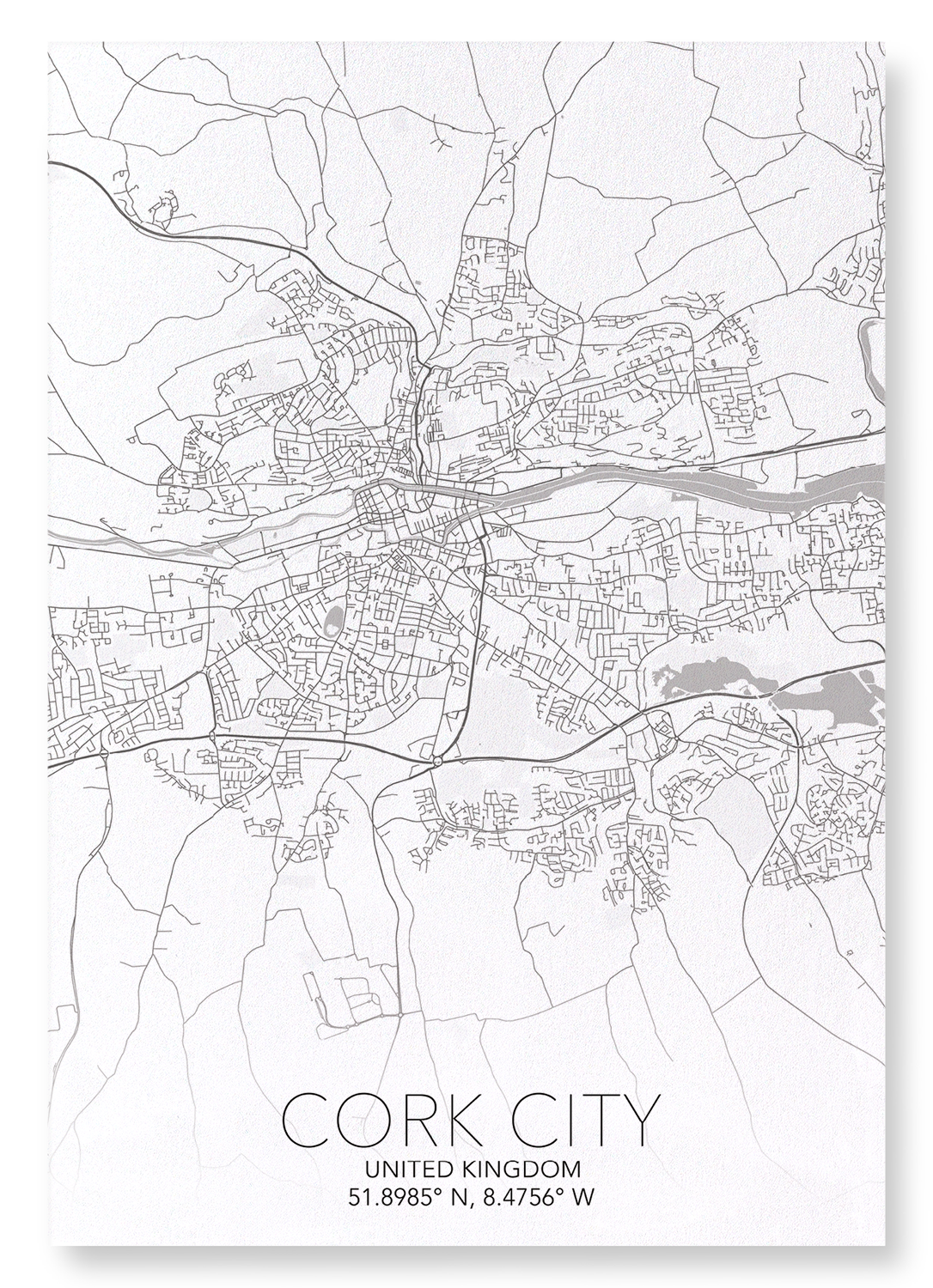 CORK CITY  FULL MAP