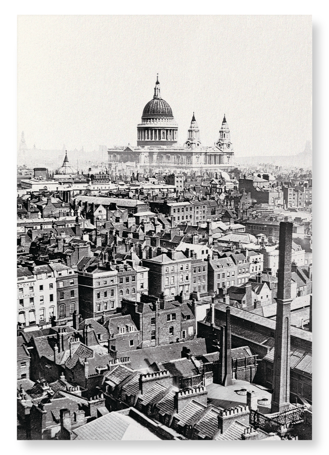 VIEW OVER ROOFTOPS OF LONDON (1865)
