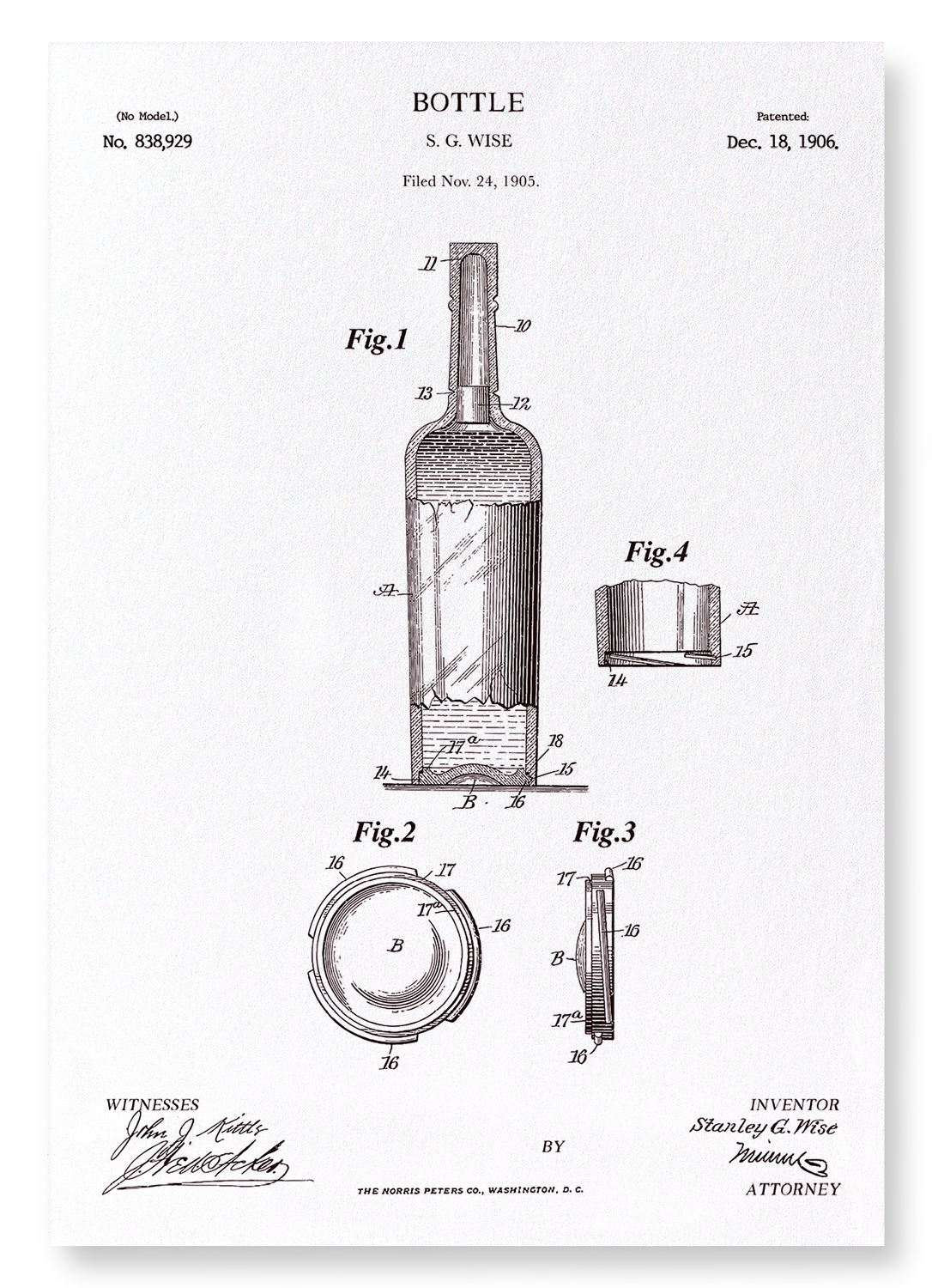 PATENT OF BOTTLE (1906)