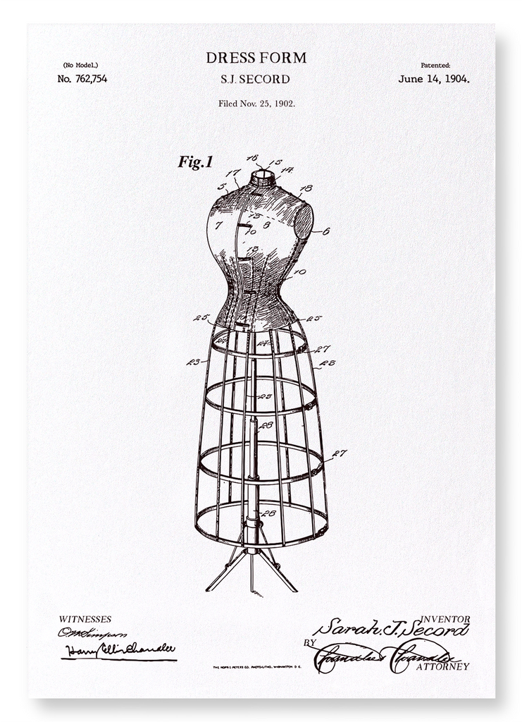 PATENT OF DRESS FORM (1904)