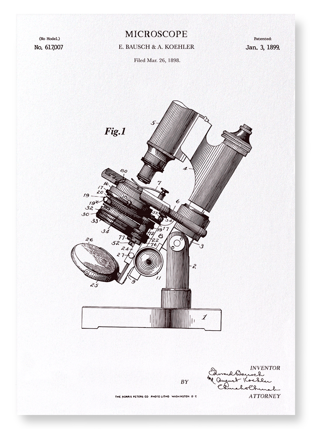 PATENT OF MICROSCOPE (1899)