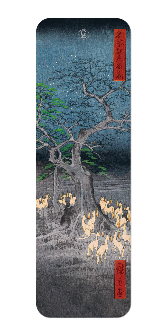 NEW YEAR'S EVE FOXFIRES AT THE CHANGING TREE, OJI (1857)