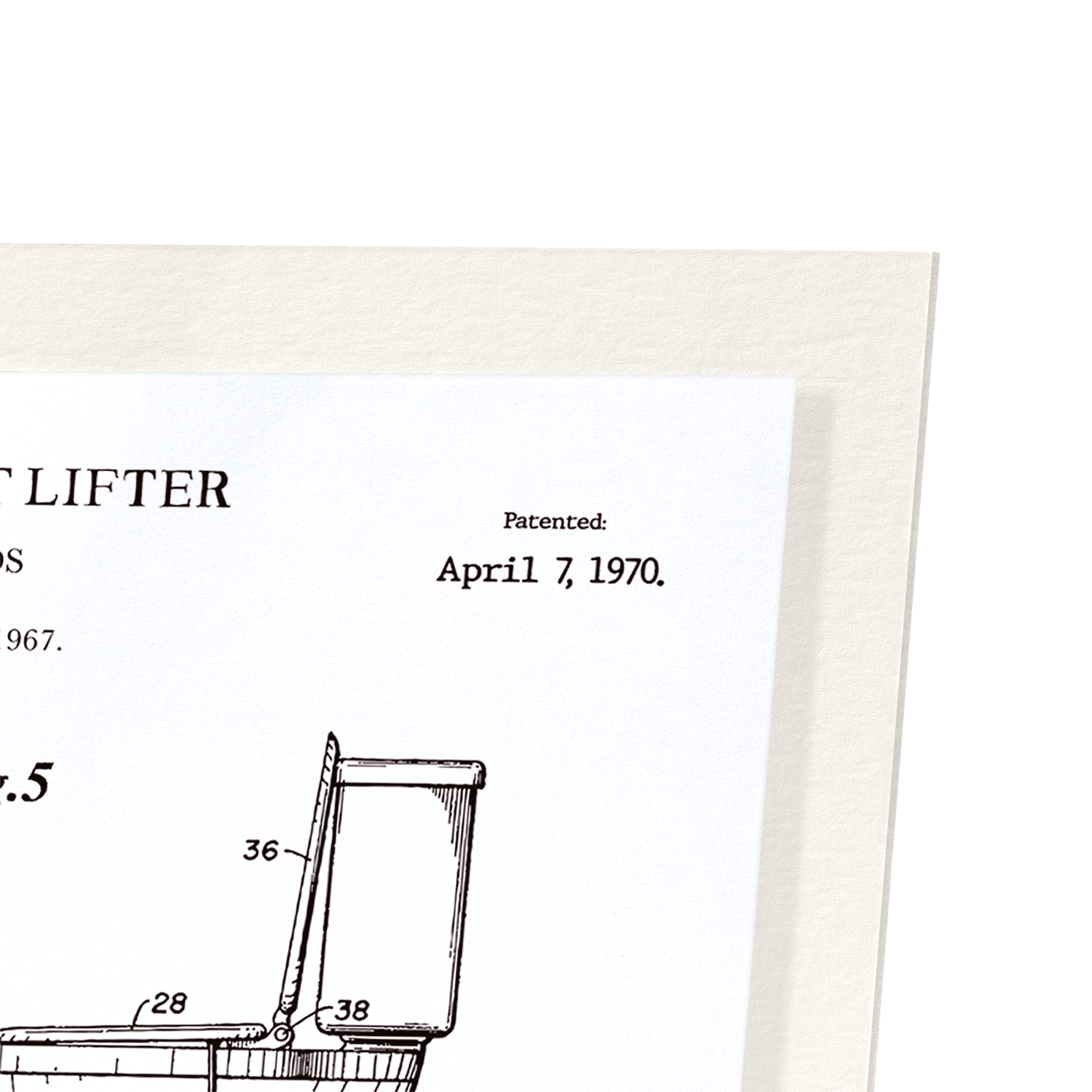 PATENT OF TOILET SEAT LIFTER (1970)