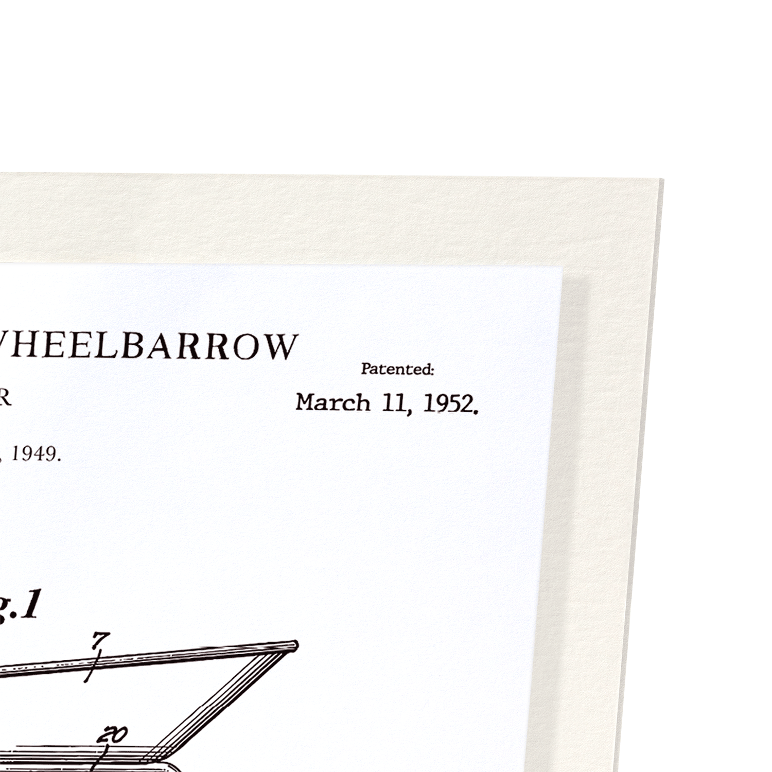 PATENT OF WHEELBARROW (1952)