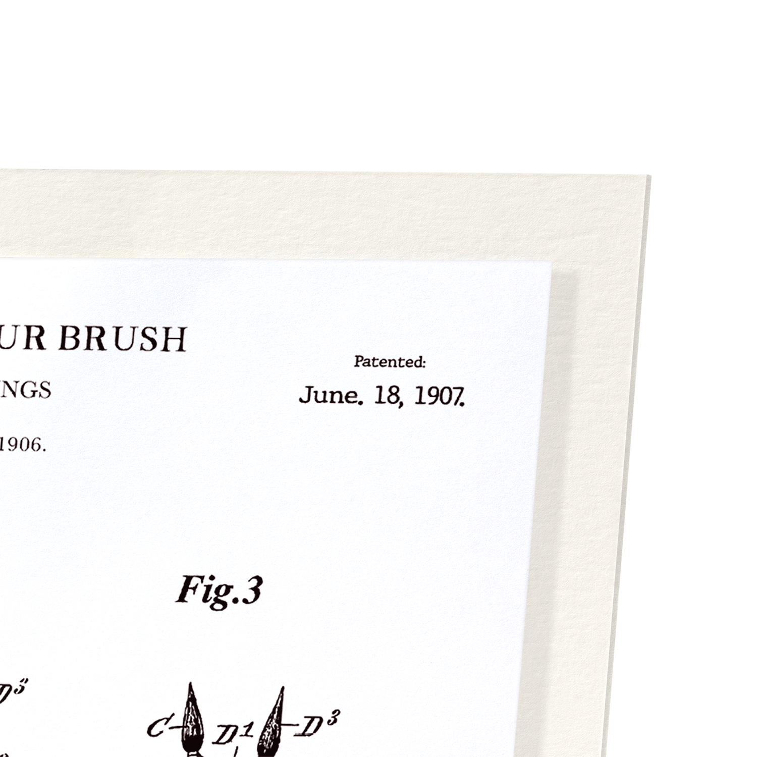 PATENT OF WATER COLOUR BRUSH (1907)