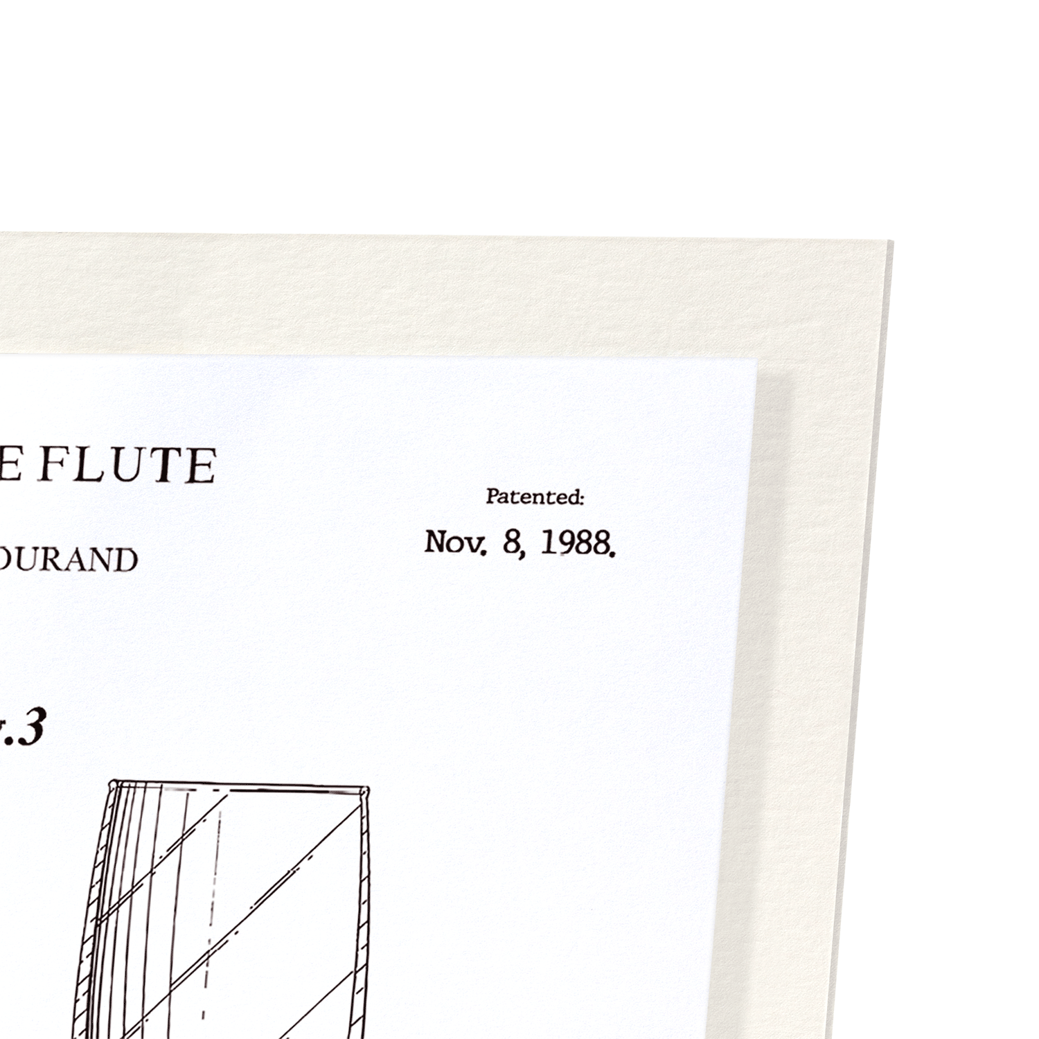 PATENT OF CHAMPAGNE FLUTE (1988)