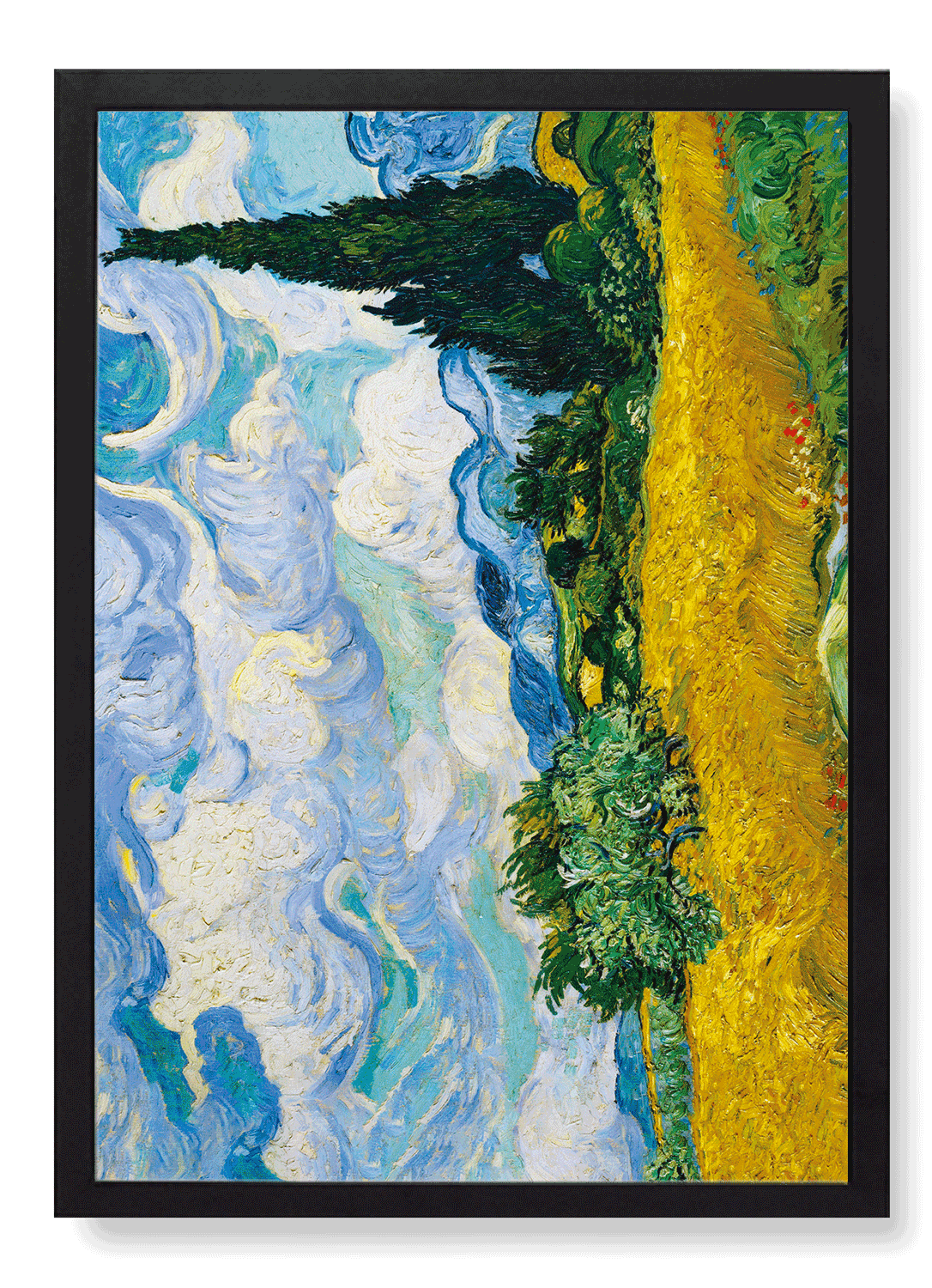 WHEAT FIELD WITH CYPRESSES (1889)