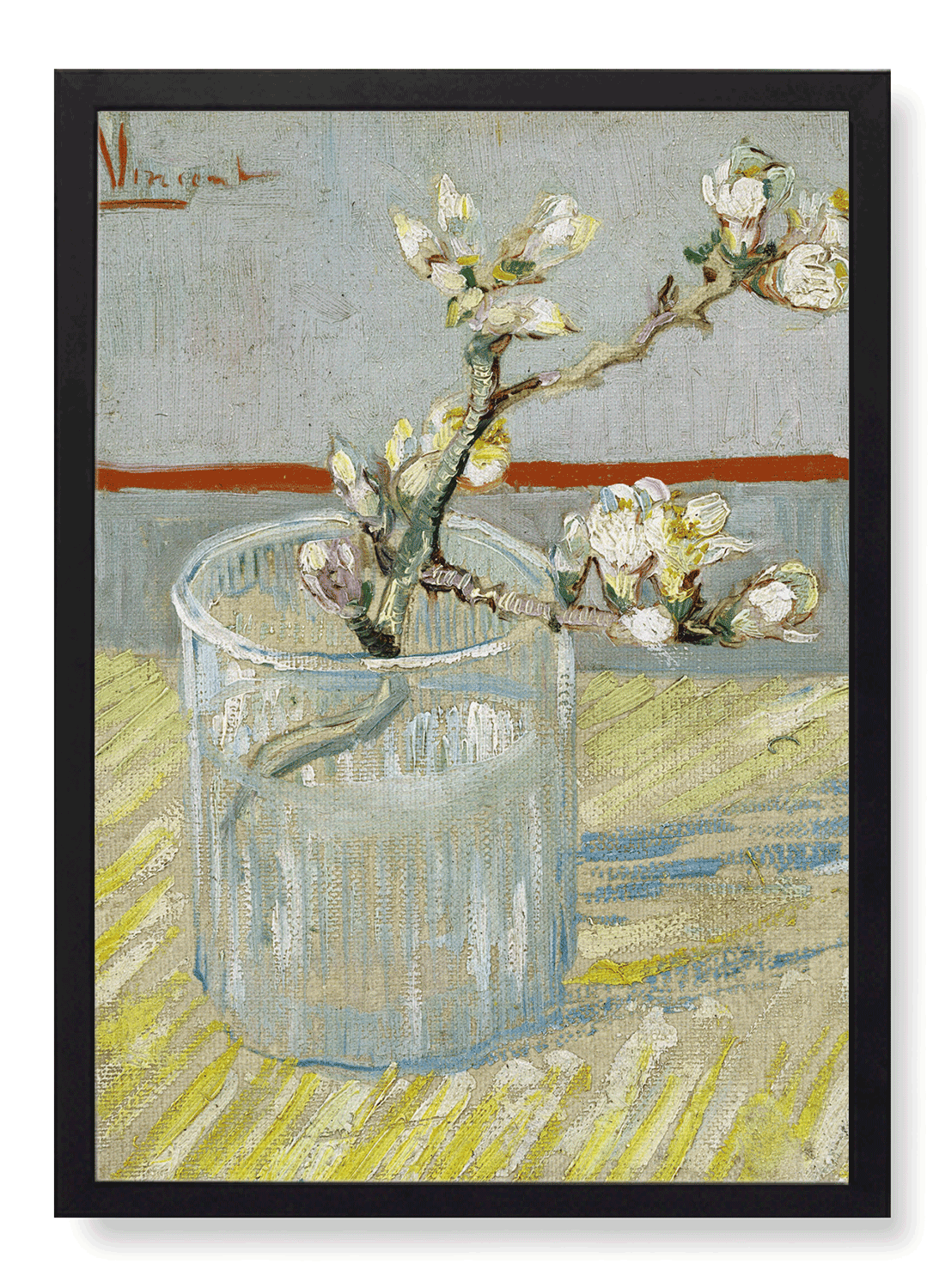 SPRIG OF FLOWERING ALMOND IN A GLASS (1888)