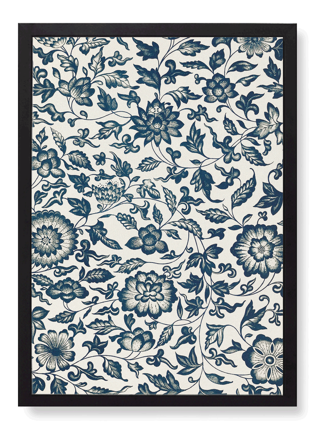 FLORAL BLUE AND WHITE MOTIF