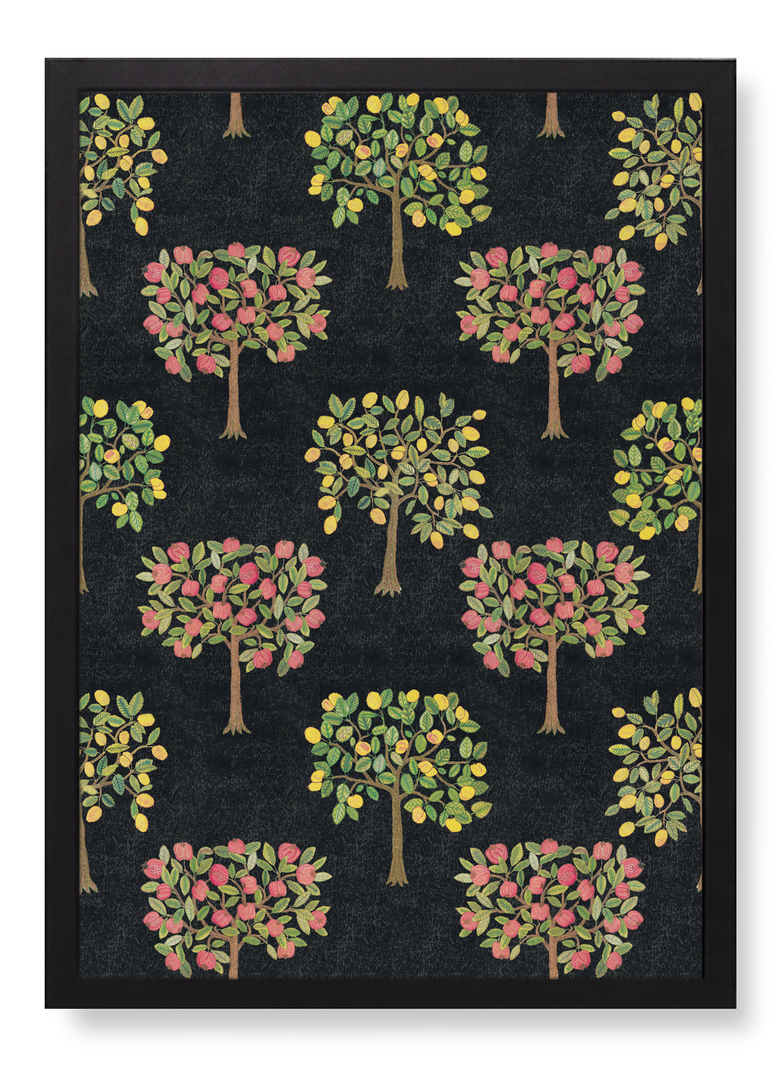 POMEGRANATE AND LEMON TREES ON BLACK (16THC)