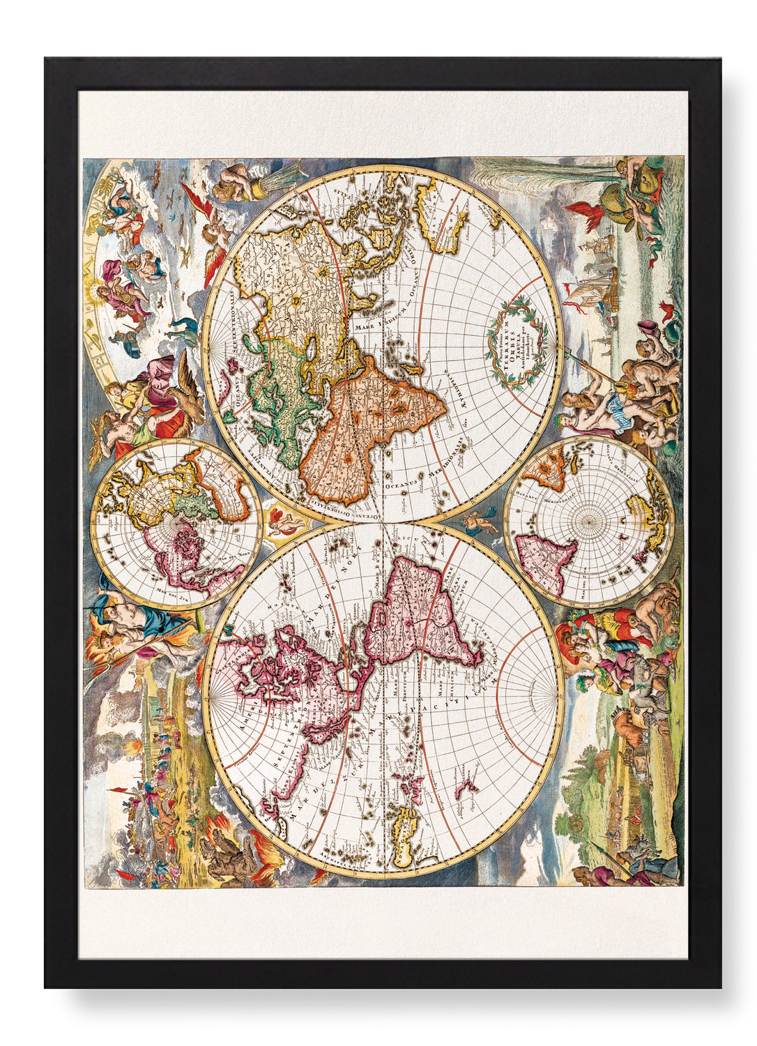 VINTAGE WORLD MAP (1660)