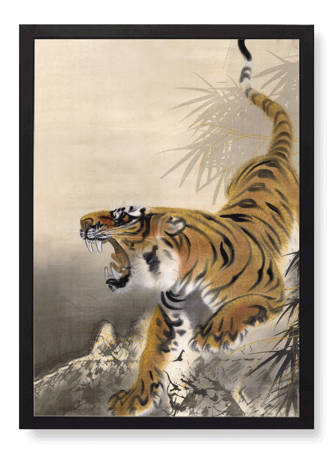 TIGER WITH BAMBOO