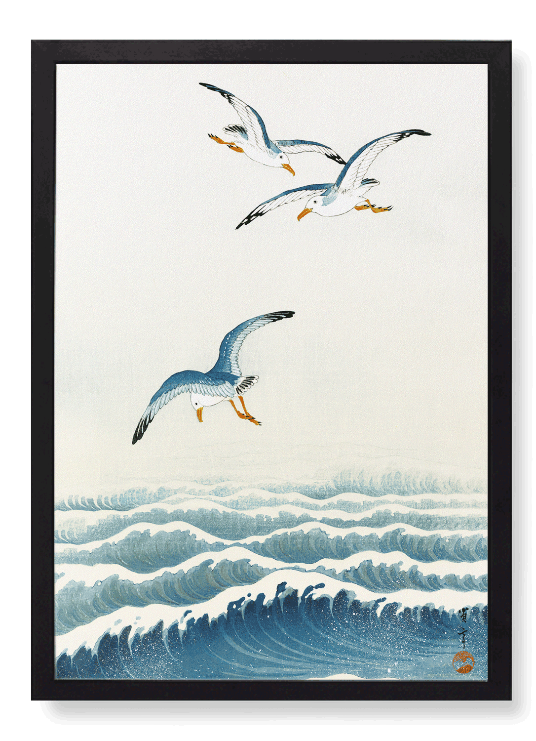 SEAGULLS OVER THE WAVES (C.1910)