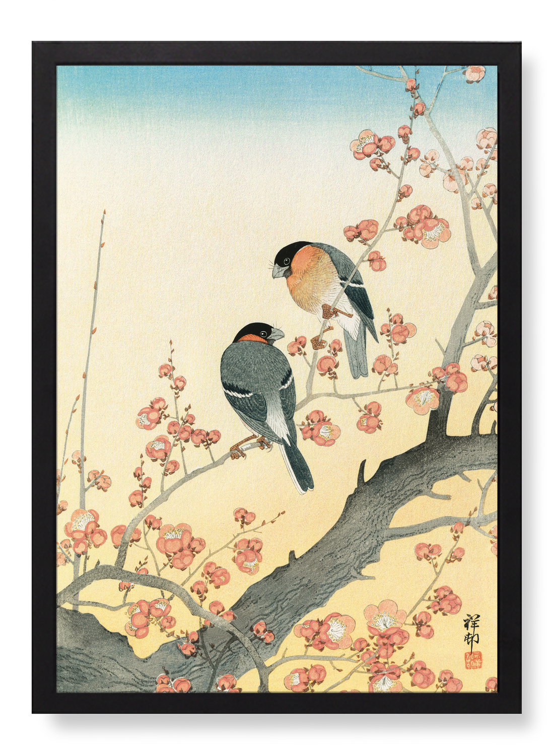 BULLFINCHES AND PLUM BLOSSOMS (C.1900)