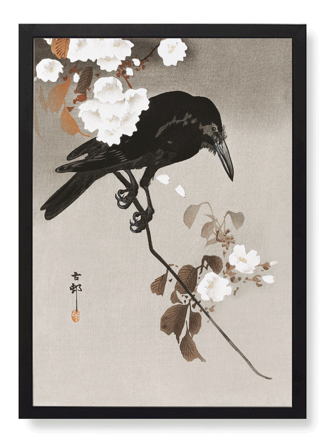 CROW WITH CHERRY BLOSSOM