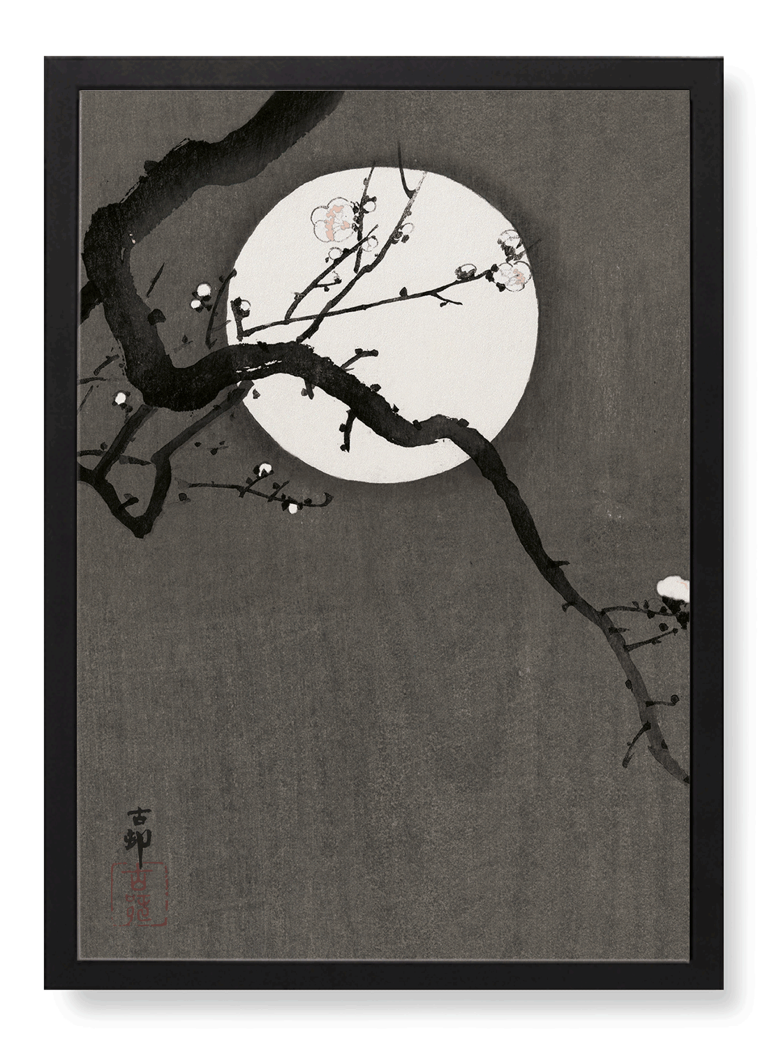 FULL MOON AND BLOSSOMS