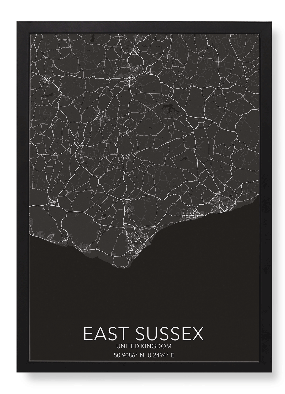 EAST SUSSEX FULL MAP
