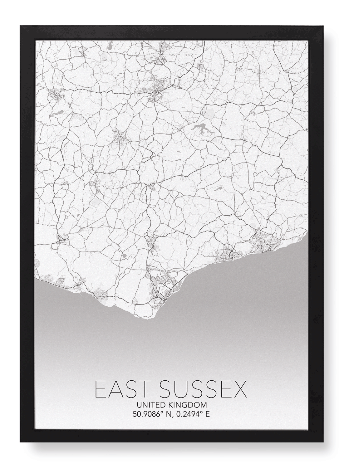EAST SUSSEX FULL MAP