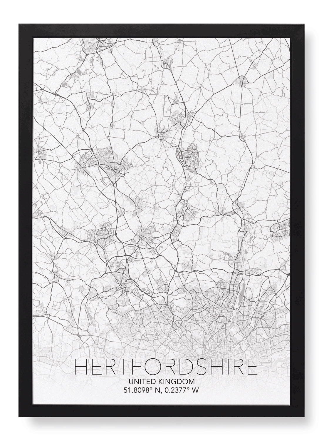 HERTFORDSHIRE FULL MAP