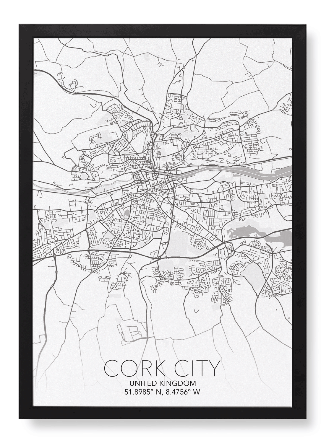 CORK CITY  FULL MAP