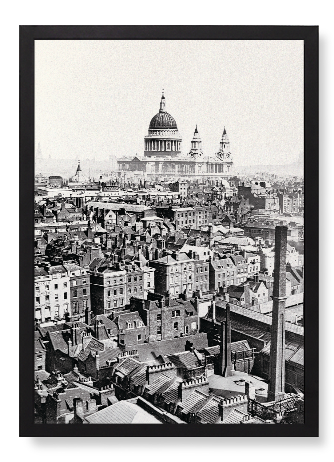 VIEW OVER ROOFTOPS OF LONDON (1865)