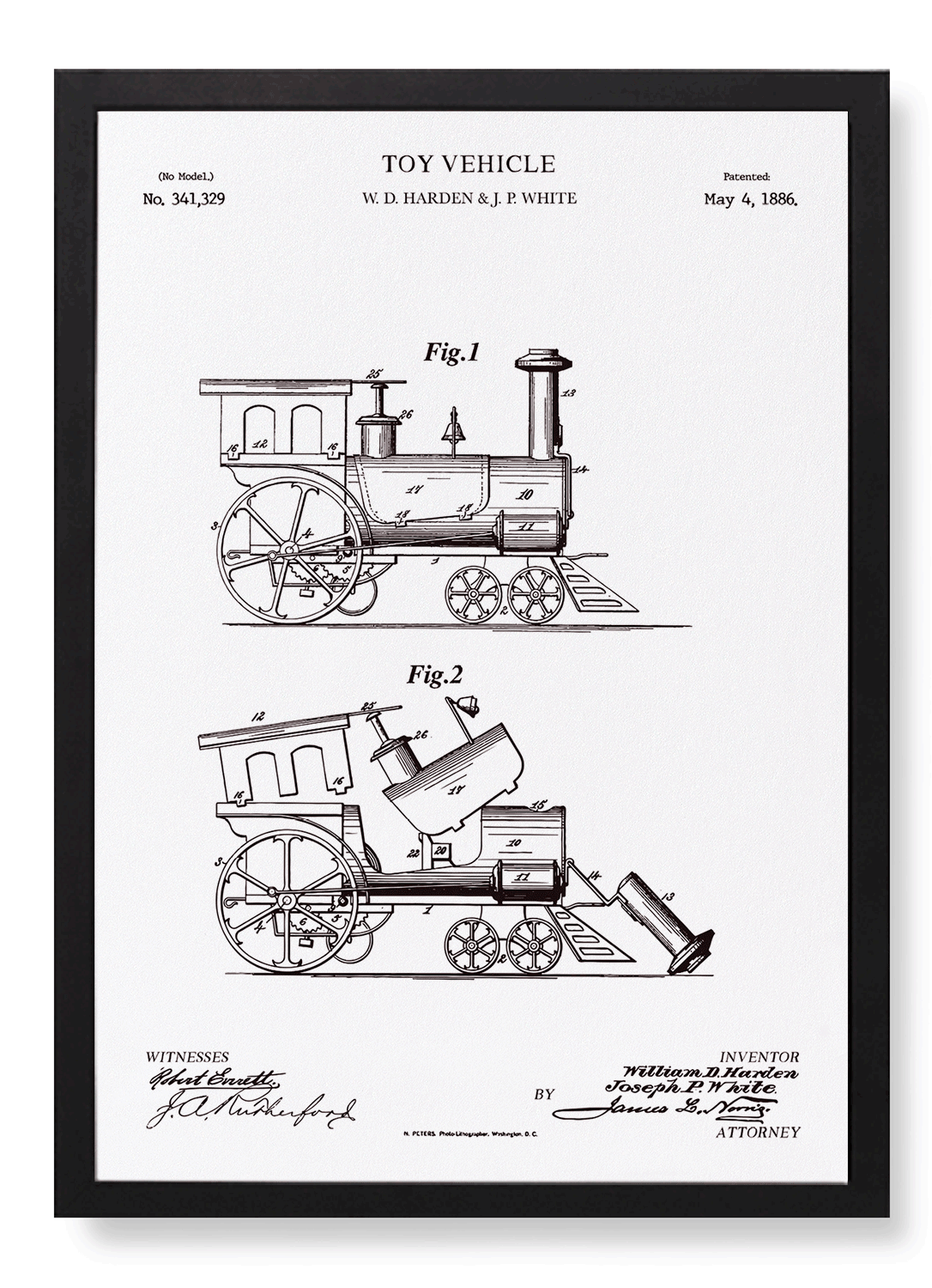 PATENT OF TOY TRAIN (1886) - Main Image