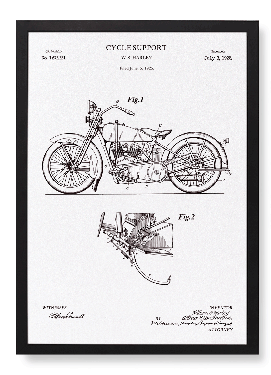 PATENT OF CYCLE SUPPORT (1928)