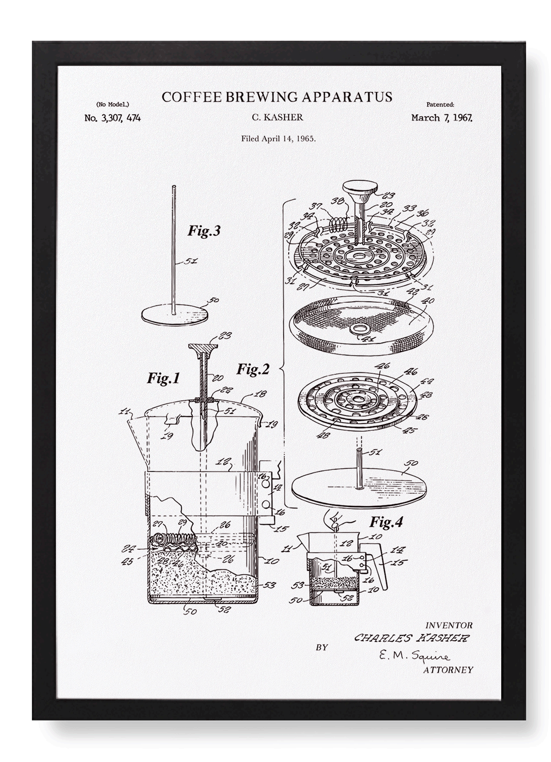 PATENT OF COFFEE BREWING APPARATUS (1967)