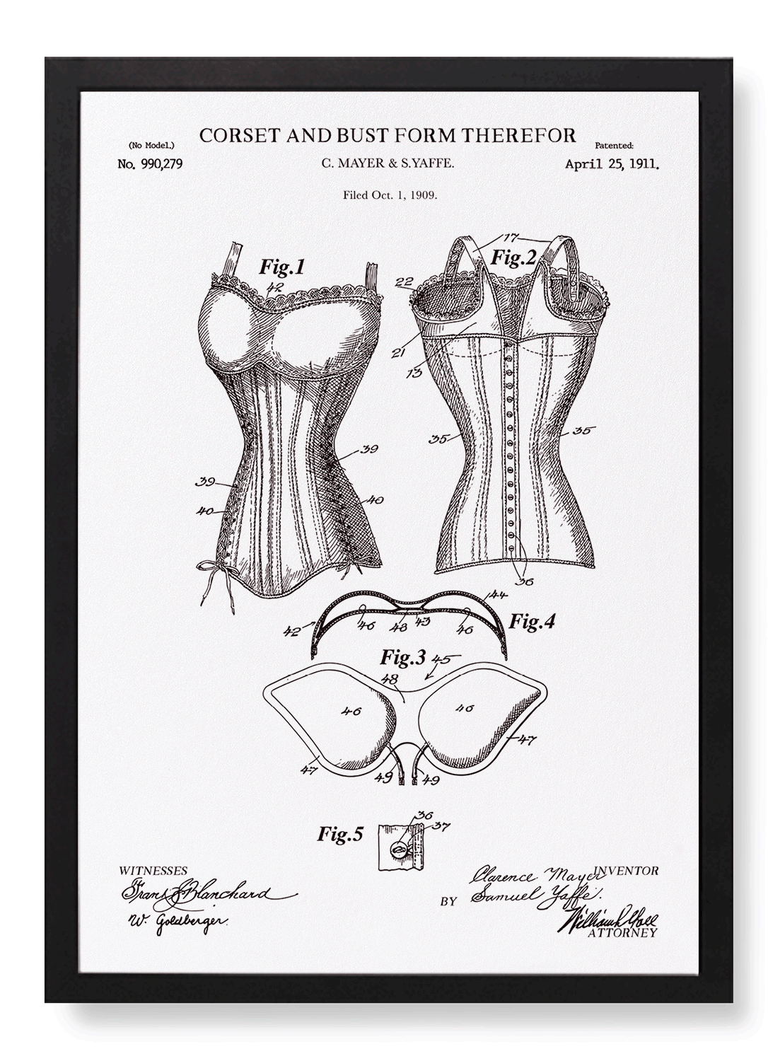 PATENT OF CORSET AND BUST (1911)