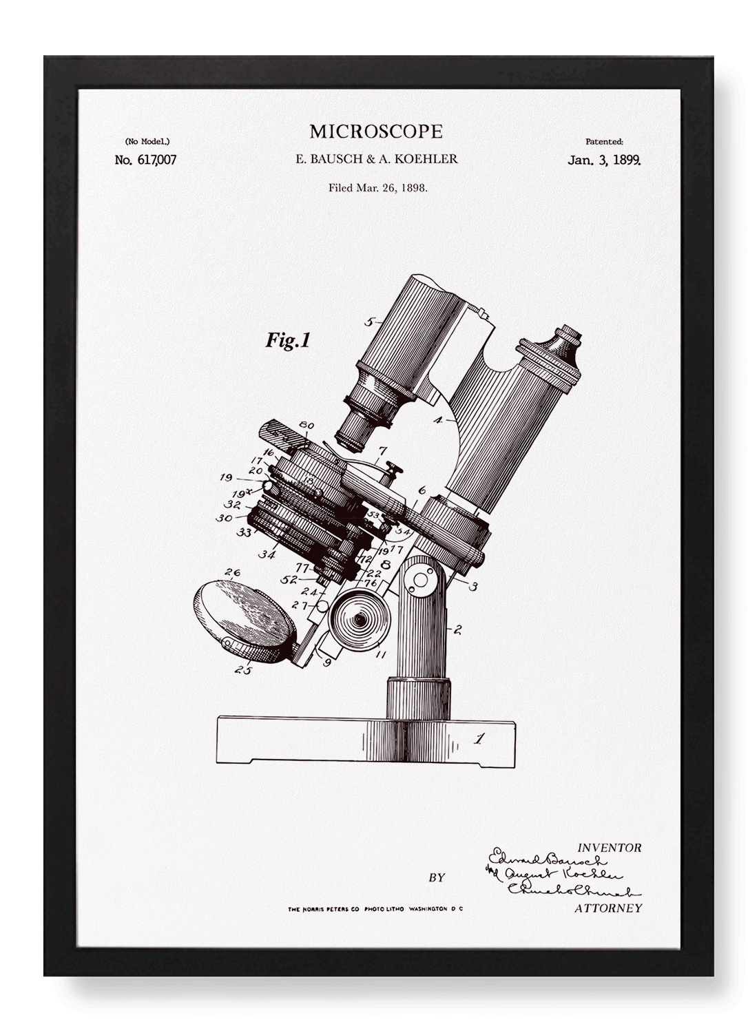 PATENT OF MICROSCOPE (1899)