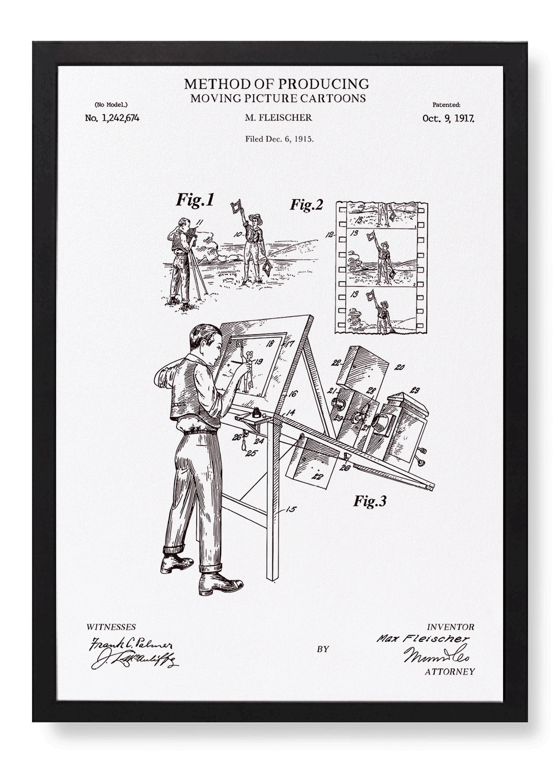PATENT OF MOVING PICTURE CARTOONS (1917)