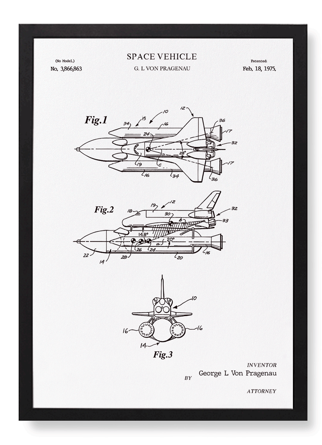 PATENT OF SPACE VEHICLE (1975)