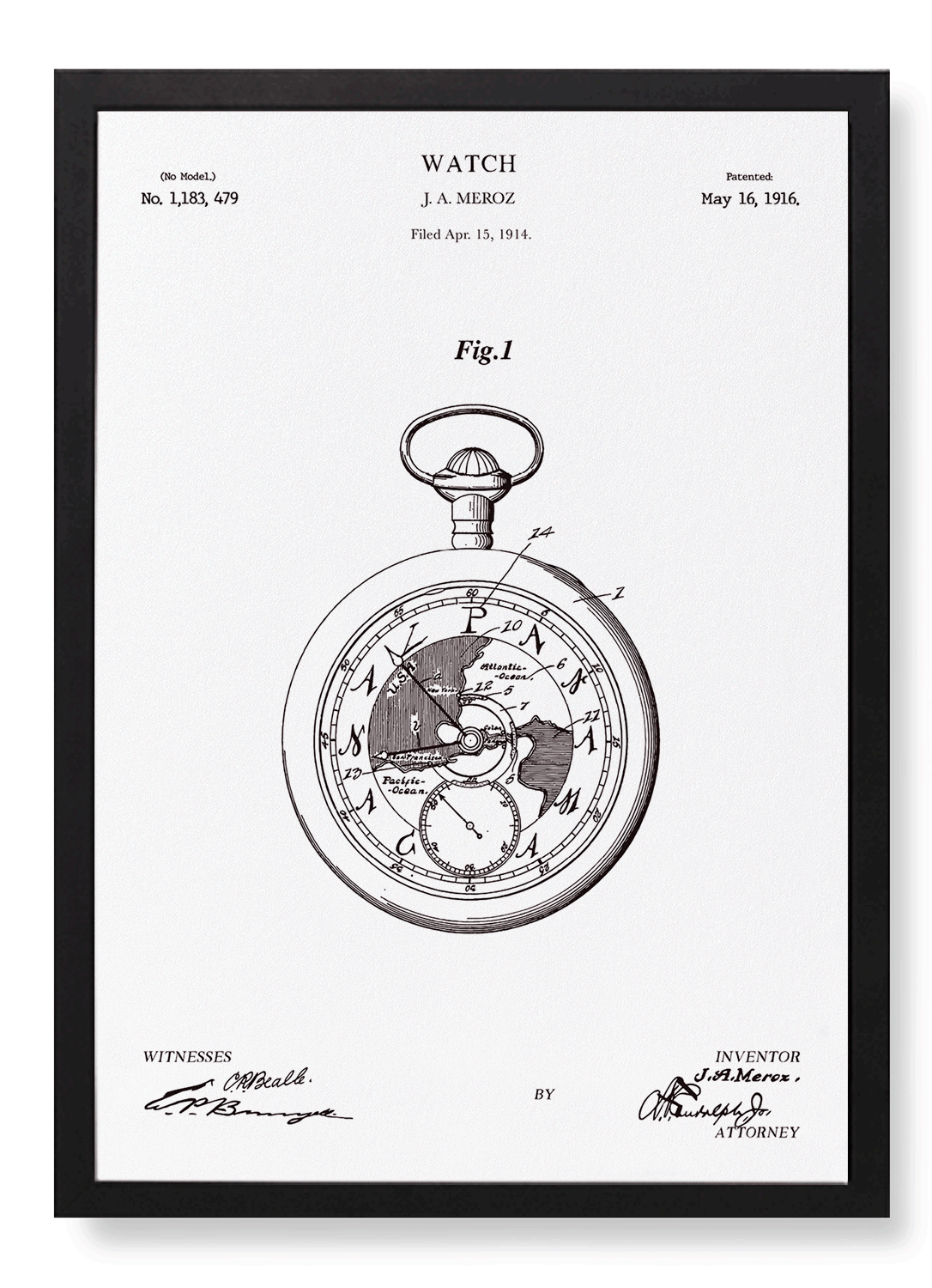 PATENT OF WATCH (1916)