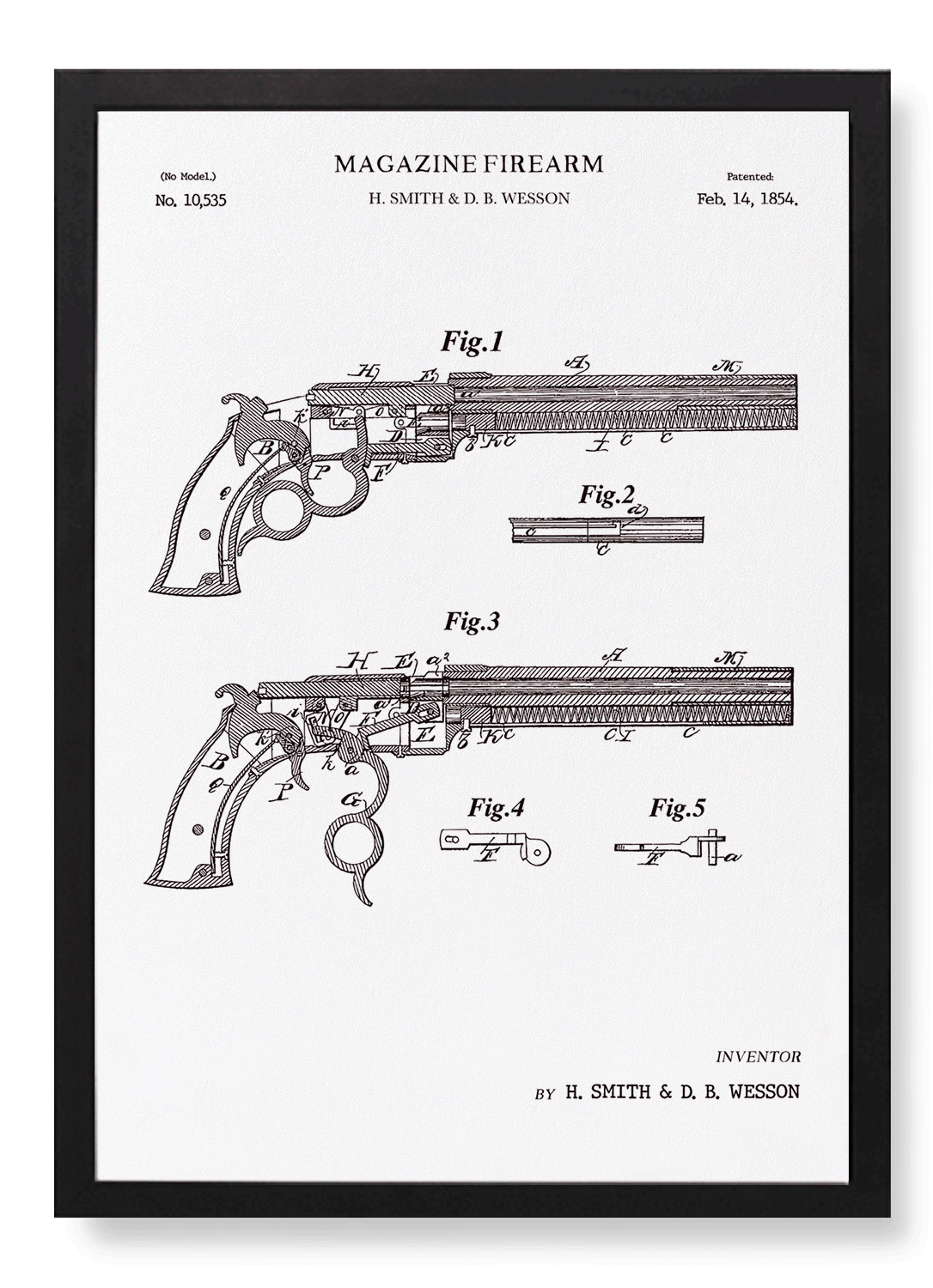 PATENT OF MAGAZINE FIREARMS (1854)